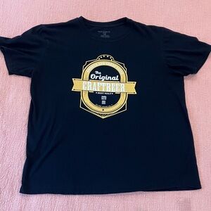 Silver Jeans large wm’s Black vintage style tshirt Gold Graphic